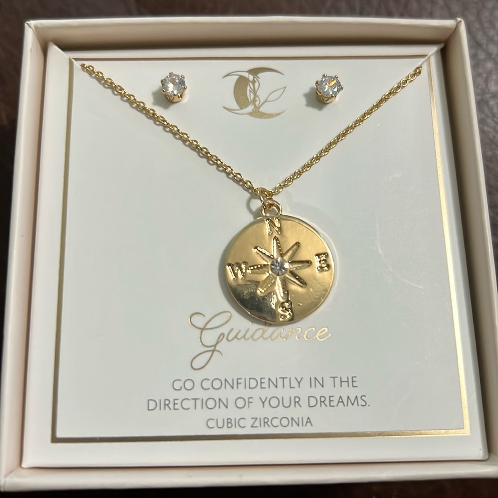 3/$18 Guidance Necklace and Earrings Set - New - Lot 485